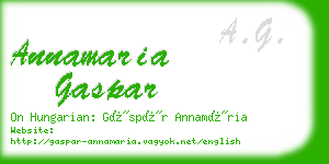 annamaria gaspar business card